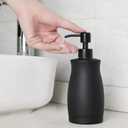 304 Stainless Steel Countertop Black Soap Dispenser Rust Resistant Leak-Proof Liquid Hand Sanitizer Pump with Hopperfor Kitchen Sink, Countertop, Bathroom (13.5oz/400ml)