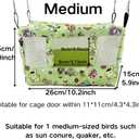 Large Spring Summer Breathable Bird Nest House, Bird Bed for Cage, Parrot Nest Snuggle Shed Hut for Four Seasons, Easy to Install for Quaker Lovebirds (Medium,Green)