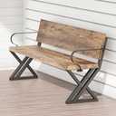 16 Inch Metal Bench Legs,Backrest Bracket Set of 2, 16" x 17.7"