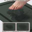 chakme Bathroom Mat Rugs 24x16, Ultra Thin Magic Mat Bath Rug Non Slip Bath Rugs Quick Dry Absorbent Bath Mats for Bathroom Floor, (Dark Green, 24"x16")