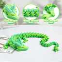3D Printed Dragon - 24 inch Large Pearly Sheen Articulated Dragon Fidget Toy, Party Favors, Classroom Prizes, Surprise Gift for Birthday, Christmas, Figurine Decor(Summer Rainbow)