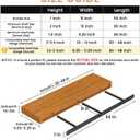 2pcs Floating Shelf Bracket Heavy Duty,Decorative Floating Shelf Hardware Hidden Black Metal Fireplace Mantel Brackets (34"X8"X1.0" with Tools)