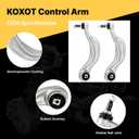 2pc Front Lower Forward Control Arm Fit for BMW 535i/550i GT 740i 740Li 750i 750Li 760Li ActiveHybrid 7 Alpina B7 09-17, for Rolls-Royce Wraith Ghost Dawn 10-18#OE 31126775960 31126775959