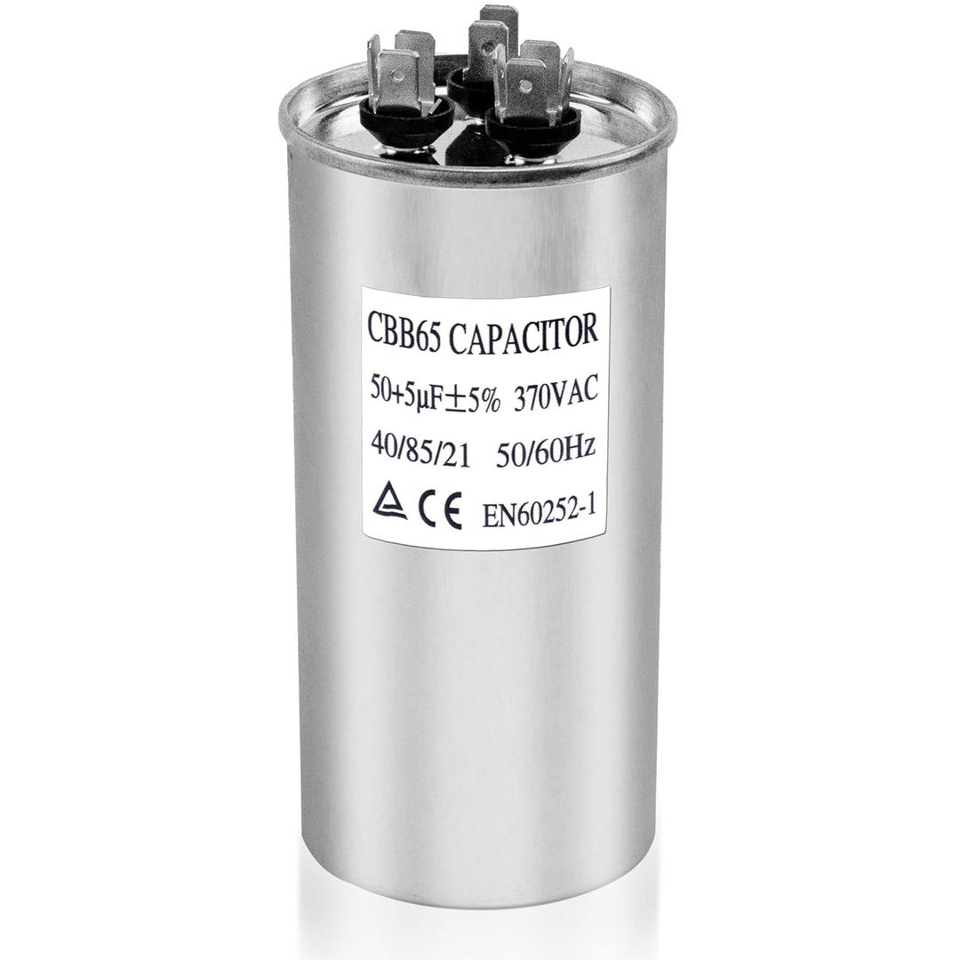 Upgrade 3313107.018 RV Air Conditioner Motor Capacitor 50/5 MFD Compatible with Dometic 50/5 MFD 50+5 uF 6% 370/440V AC Capacitor Service Kit, Compatible with Heat Pump Air Conditioner or AC Motor