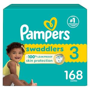 Pampers Baby Diapers - Swaddlers - Size 3, 168 Count, Ultra Absorbent Disposable Infant Diaper