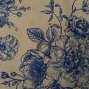 Artoid Mode Spring Navy Blue Floral Chinoiserie Table Runner, Seasonal Summer Kitchen Dining Table Decoration for Home Party Decor 13x72 Inch