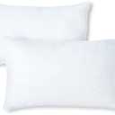 Amazon Basics Cool to Touch Bed Pillow with Hypoallergenic Down-Alternative Fill,Medium for Back Sleepers, Standard, 20" x 26",2 Pack