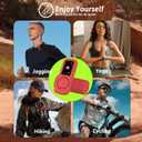 64GB Sport Clip on MP3 Player with Bluetooth- Superlight Mini MP3 Player with Clip and Recorder(No FM), MicroSD Support, Shuffle Playback for Running, Cycling, Hiking, Climbing and Yoga