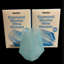 Wine2Go Diamond Silicone Wine Glasses 9oz Pack of 2