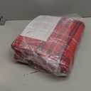 Southshore Fine Living Inc. Duvet Cover King/California King Size Set Extra Soft Bedding w/ Zipper Closure King Duvet Cover Set 108"x98", 2 Pillow Shams 20"x36"  Wrinkle Resistant Vilano Plaid Red