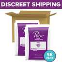 Poise Incontinence & Postpartum Pads for Bladder Leaks, 5 Drop Maximum Absorbency, Regular Length, 96 Count