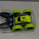 QUNREDA Remote Control Car for Kids Ages 6+, RC Cars Stunt Car Toy 4WD Double Sided 360 Rotating Remote Control with Headlights, Birthday Xmas Gifts for Boys 6 7 8 9 10 11 12 Green