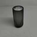 Muyan 9.8" Flower Vase for Decor Ribbed Glass Vase Modern for Centerpieces Desktop Home Office Dining Living Room Wedding (Gray) (10 Inch)