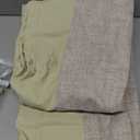 100% Blackout Curtains for Living Room/Bedroom 84 Inch Length 2 Panels Set, Thermal Insulated Bronze Grommet Boho Light Blocking Faux Linen Window Drapes White Liner, Each 52" Wide, Burlap