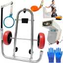 Toilet Cart Jack with Wheels, Toilet Removal Lift Tool Dolly Easy Alignment of Seals Toilet Lift Tool Portable Installation Jack for Moving locating Installing Toilets
