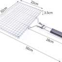 Grill Basket, Barbecue BBQ Grilling Basket with Removable Handle (WR-58 Square Clip)