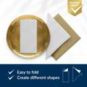 PAW - 50 Pieces White Linen-Feel Paper Napkins 16" x 16", Unicolor Disposable Cloth-Like Napkins, Bathroom Towels, Dinner Napkins for Birthday, Wedding, Party