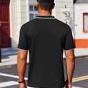 COOFANDY Mens Polo Shirts Short Sleeve Casual Knit Polo Shirt Vintage Golf T Shirts Old Money Tops (Black)