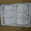 LE TAUCI Ramekins 4 OZ Oven Safe, Creme Brulee Ramekins, Pudding Custard Cups Souffle Ramiken, Dipping Sauce Dishes, Ceramic Ramekin Bowls Set of 6, White