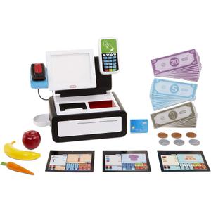 Little Tikes First Self-Checkout Stand Realistic Cash Register Pretend Play Toy for Kids, Small