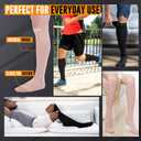 Doc Miller Compression Socks, 30-40 mmHg Medical Grade Closed Toe Socks for Circulation, Shin Splints, Varicose Veins, and Calf Recovery - Knee High Support for Men & Women - Large Size, Skin/Nude
