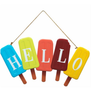 Everyday Living® Hello Popsicle Metal Sign