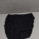 SherryDC Women's Ruched Mesh Bikini Swimsuit Bottoms High Waisted Sheer Short Swim Skirt, XXL
