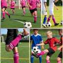Kids Soccer Shin Guards and Socks Youth Soccer Shin Pads Protective Defender Gear for 3-12 Years Old Toddler Children Teen Boys Girls (Pink, Medium)