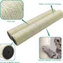 Cat Scratching Post Replacement Pole，2 PCS 15.7in Cat Tree Replacement Post，Natural Sisal Cat Tree Replacement Parts with M8 Screws，Cat Scratch Post Replacement for Refurbishment (15.7in/40cm)