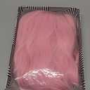 NOBLE Pink Wig Bob Wig with Bangs Short Loose Wavy Wigs for Women Shoulder Length Heat Resistant Synthetic Hair Bob Wavy Colored Wigs for Halloween Cosplay 12 Inches