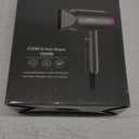 CONFU Ionic Blow Dryer 1600W, Portable Lightweight Fast Drying Negative Ion Hairdryer Blowdryer, 3 Heat Settings & Infinity Speed, with Diffuser and Concentrator Nozzle for Home & Travel (Grey)