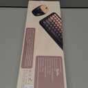 HotFox Wireless Keyboard and Mouse Combo, Full-Size Retro Typewriter Keyboard with Round Keycaps, Ergonomic Design for Windows PC, Home and Office Use -Red