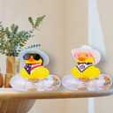 Rubber Duck Car Ornaments Cowboy Duck Car Dashboard Decoration Accessories with Mini Cowboy Hat Scarf Swim Ring and Sunglasses for Decor Home(AG23)