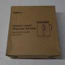 Laundry Detergent Dispenser Set with Labels and Handle for Laundry Room Organization and Storage- Easy Pour 2 Pack 50 oz Liquid Laundry Containers for Laundry Room Decor, Farmhouse Decor (Glass Lid)