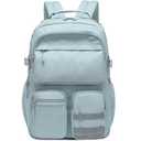 Lohol Water Resistant Backpack with Multifunctional Pockets for Teens, Durable Bookbag fits 15.6 inch Laptop for School Travel College, 25L (Blue)