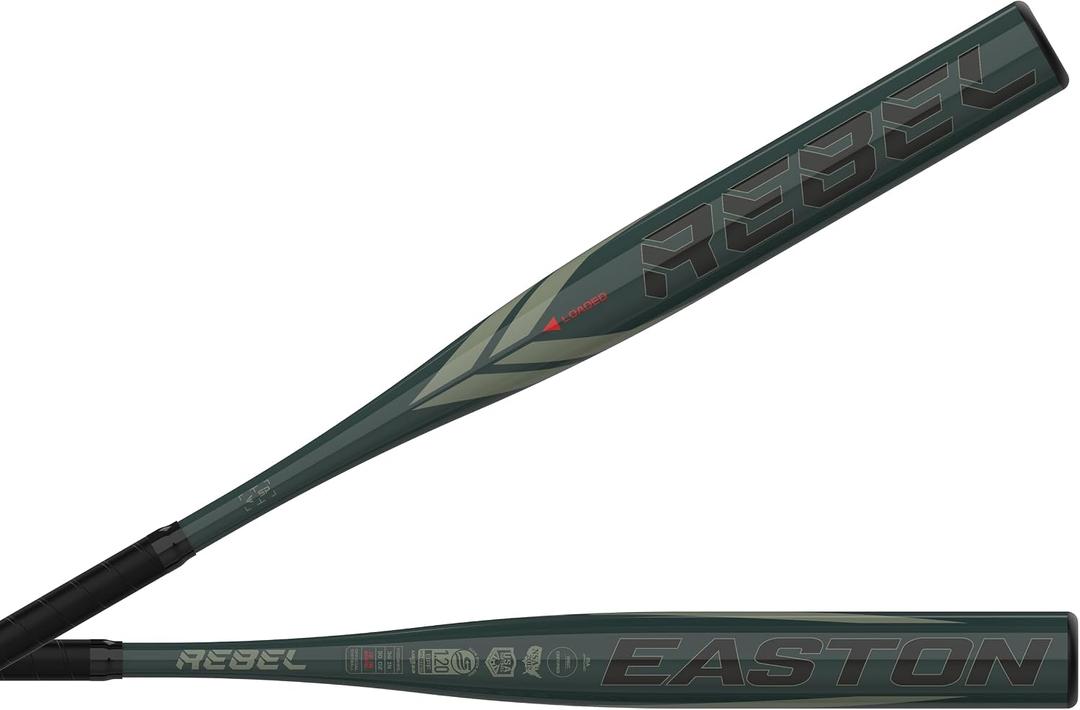 Easton | Rebel Slowpitch Softball Bat | Approved for Play on All Fields | Loaded | 12" Barrel, 34" / 30 oz.