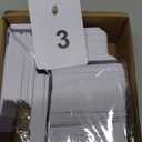 600Pcs Number Tags Plastic Check Tags 2 Part 1.5x2.5inch Coat Check Tickets 10mil Number Cards 1 to 300 with Hole Reusable Coat Room Tags Claim Ticket for Closet Organization Raffle Draws White