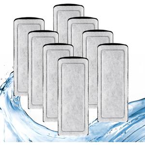 Pryitier 8 Pack Filter Cartridge for Marina Slim Filter S10/S15/S20, Replacement Fish Tank Cartridges with Ceramic for All Three Marina Slim Models