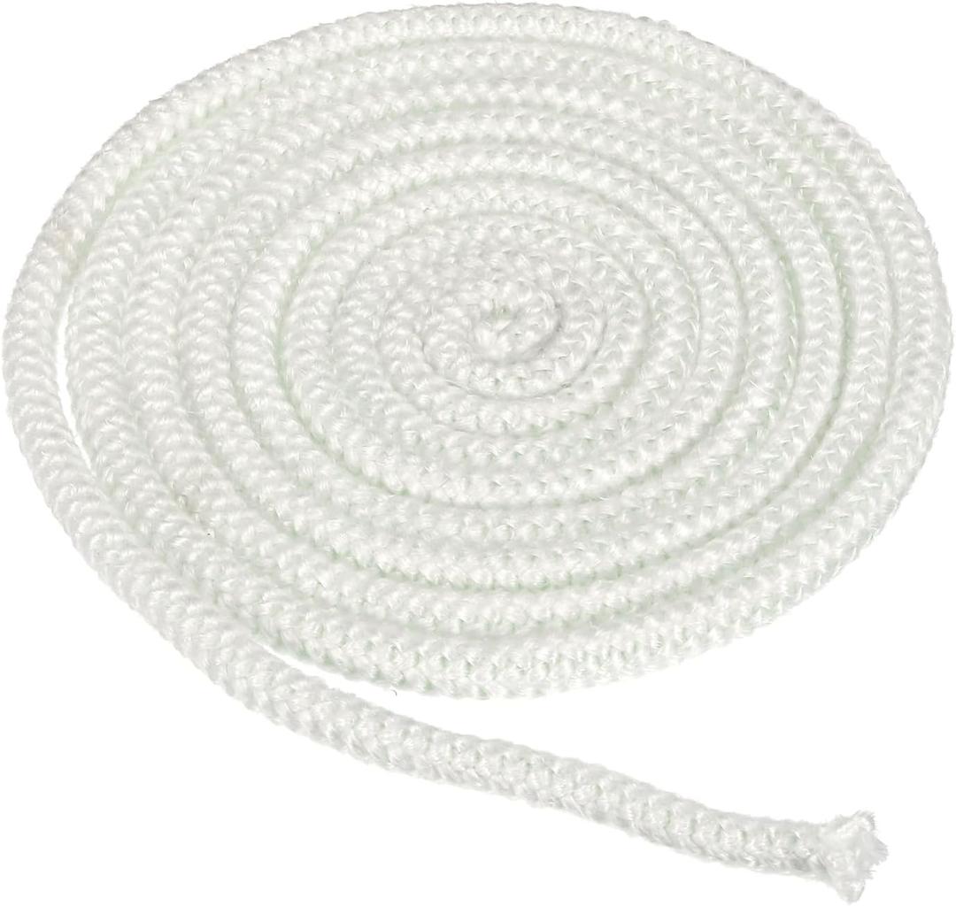 PATIKIL 3/8"x 118" Wood Stove Gasket, Fiberglass Round High-Temperature Resistance Seal Rope Replacement for Stoves Fireplace Door, White