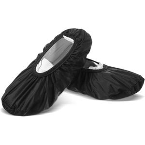 Larrel Black Shoe Covers, Reusable Bowling Shoe Covers Non-Slip Shoes Protector Cover Shoes Cover Protector Accessories for Men Women Sports Supplies Floor Protection (Large)