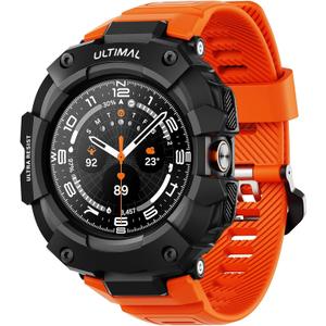 ULTIMAL Bands Compatible with Samsung Galaxy Watch Ultra 47mm band with case for Men, Rugged Sports Case Protective for Galaxy Watch Ultra (2025/2024) Orange