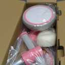 SEREED Colorful Lighting Baby Balance Bike, Toys for 1 Year Old Boys Girls, 12-24 Month Toddler Balance Bike with 4 Silence Wheels, First Birthday Gift (Pink)