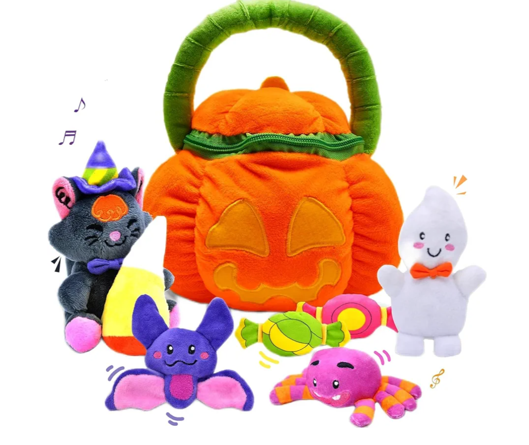 JOYIN Baby's Pumpkin Halloween Playset with 8 Fun Play Pieces, Halloween Theme Decoration, School Classroom Supply, Party Favor Supplies, Goodie Bags Stuffers Fillers, Toy and Prizes, Treats Gifts