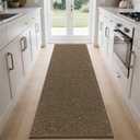 BEQHAUSE Kitchen Runner Rugs 32"x84", Non-Slip Kitchen Mats for Floor, Super Absorbent and Stain Resistant Kitchen Rug, Machine Washable Rugs for Kitchen, Hallway, Laundry & Sink, Green