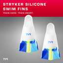 TYR Stryker Silicone Swim Fins - Adult Swimming Gear for Training and Racing