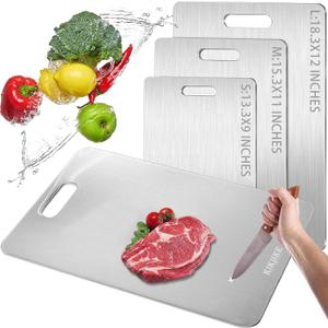 Titanium Cutting Board 2025 New Upgrade 100% Pure Titanium Cutting Boards for Kitchen - Double-Sided Food-Grade Chopping Board Non-Stick Durable and easy to clean (15.3 x 11 in)