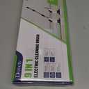 Electric Spin Scrubber, Cordless Cleaning Brush, Shower Scrubber with 8 Replaceable Brush Head, Power Cleaning Brush with Extension Handle, 2 Adjustable Speed, for Bathtub Tile Floor (Pink)