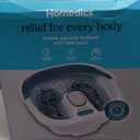 Homedics Bubble Mate Foot Spa, Toe Touch Controlled Foot Bath with Invigorating Bubbles and Splash Proof, Raised Massage Nodes and Removable Pumice Stone