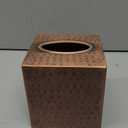 Monarch Abode Hand Hammered Tissue Box Cover Square, Antique Copper Tissue Holder for Bathroom, Square Metal Dresser Accessories, Decorative Tissue Box Holder, Antique Copper Finish Tissue Cover