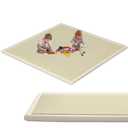 SUNYRISY Baby Play Mat for Floor 70 x 80in, 1.4in Thick Memory Foam Padded Play Mats Baby Rug, Soft Velvet Infants Toddler Kids Crawling Mat for Nursery, Non-Slip Bottom, Beige